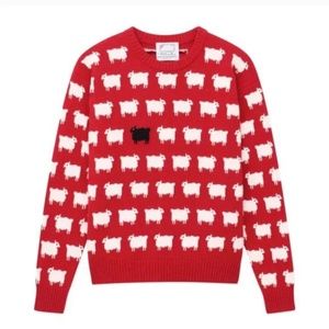 Princess Diana black sheep sweater by rowing blazers